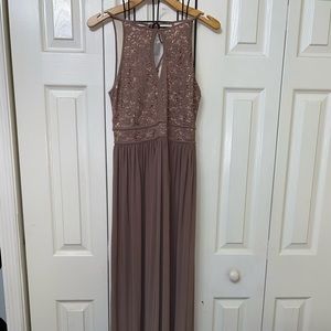 Mauve Formal Halter Top Dress